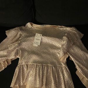 Zara soft muted pink shirt